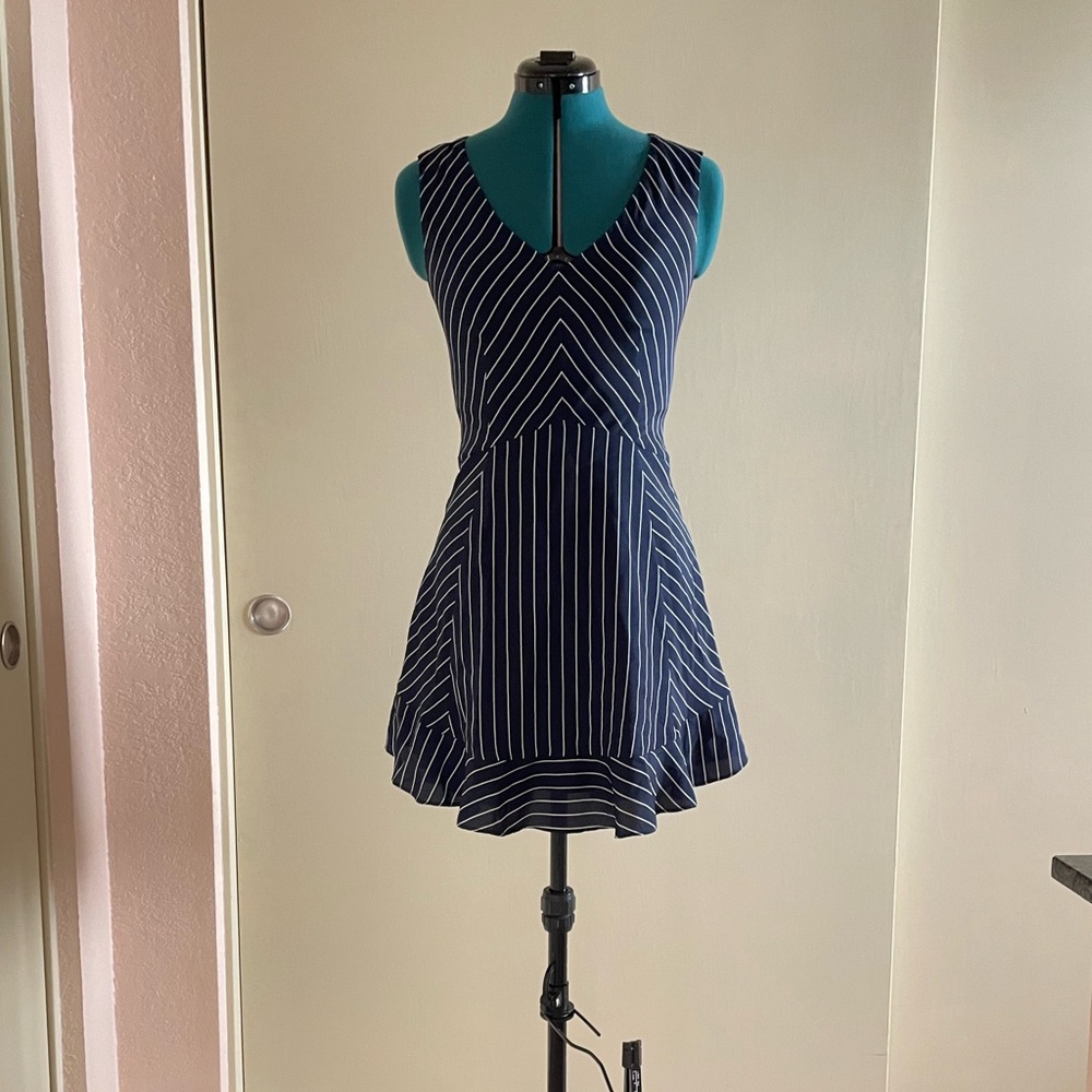 J. Crew pinstripe mini dress